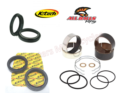 KTech Front Fork Seals with Dust Seals and Fork Bushes Kit (FSS-025 and 38-6027)