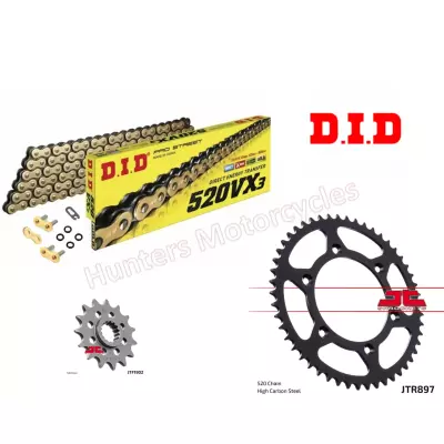 KTM 790 Duke DID Gold X-Ring Chain and JT Sprockets Kit