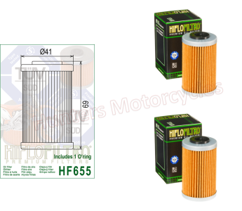 Oil Filter HiFlo (HF655) x 2