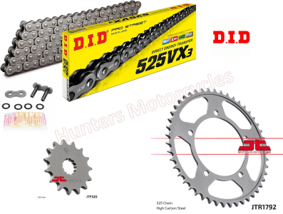 Suzuki DL1000 V-Strom D.I.D X-Ring Chain and JT Sprockets Kit (2014 to 2016)