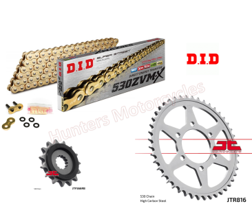 Suzuki GSF1200 Bandit DID Gold ZVM X-Ring Ultra Heavy Duty Chain and JT Sprockets Kit