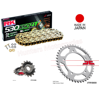 Suzuki GSF1200 Bandit Gold X-Ring RK (Japanese) Chain and JT Quiet Sprocket Kit