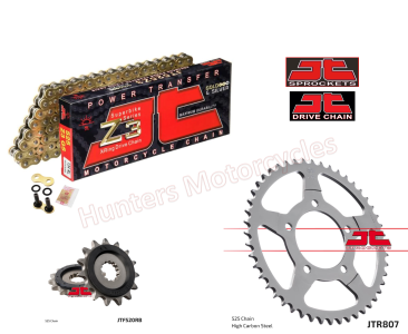 Suzuki GSF650 Bandit JT Gold X-Ring Heavy Duty Chain and JT RB Sprocket Kit