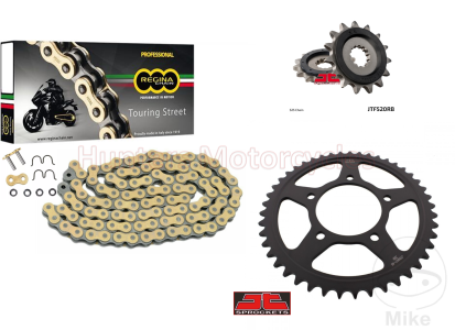 Suzuki GSF650 Bandit Regina Gold Z-Ring Heavy Duty Chain and JT RB Black Sprocket Kit