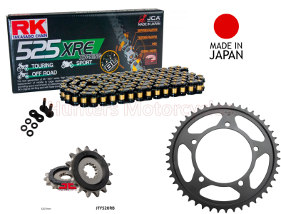 Suzuki GSR750 Black & Gold RK X-Ring Chain and JT Black Sprocket Kit