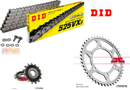 Suzuki GSX-8S D.I.D X Ring Chain and JT Quiet Sprocket Kit