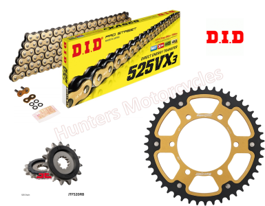 Suzuki GSX-S1000 DID Gold X-Ring Chain and SuperSprox Stealth Sprocket Kit OUT OF STOCK