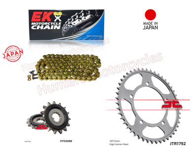 Suzuki GSXR750 EK Japanese Gold X-Ring Chain and JT Sprockets Kit (2006 to 2010)