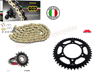 Suzuki GSX-S750 Regina Gold Z-Ring Heavy Duty Chain and JT RB Black Sprocket Kit