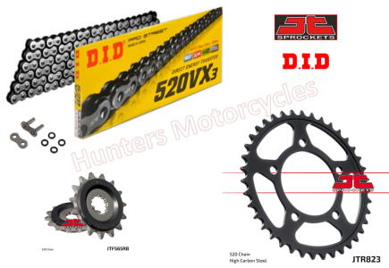 Suzuki SV650 X / XA D.I.D X Ring Chain and JT Quiet Sprocket Kit