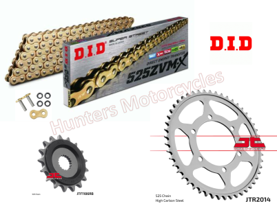 Triumph 1200 Speed Twin DID Gold ZVMX-Ring Chain and JT Quiet Sprocket Kit