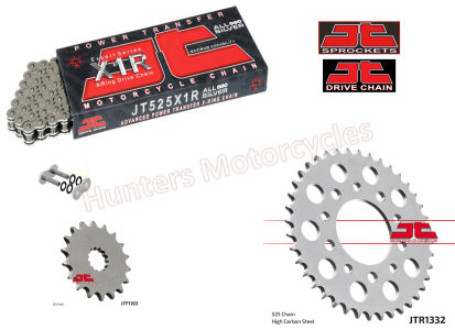 Triumph 800 America JT Silver X-Ring H/D Chain and JT Sprocket Kit