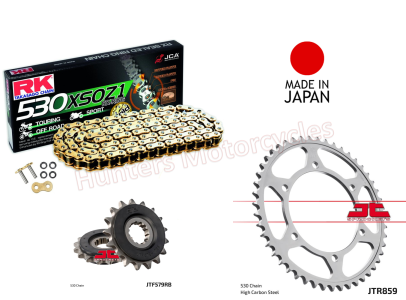 Yamaha FJ1200 RK Gold X-Ring (Japanese) Chain and JT Quiet Sprocket Kit