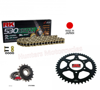 Yamaha FZ1 X-Ring RK (Japanese) Chain and JT Black RB Sprocket Kit