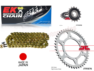 Yamaha MT07 EK Japanese Gold X-Ring Chain and JT Quiet Sprocket Kit
