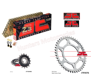 Yamaha MT10 JT Gold X-Ring Heavy Duty Chain and JT Quiet Sprocket Kit