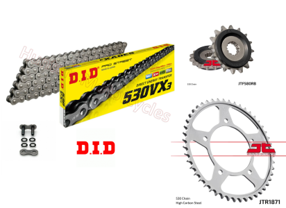 Yamaha R6 D.I.D X-Ring Chain and JT Quiet Sprocket Kit (1999 to 2002)