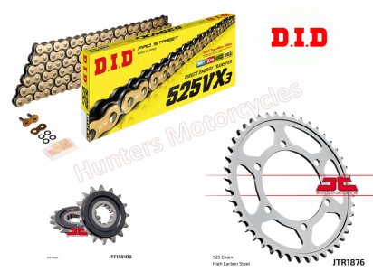 Yamaha Tracer 7 D.I.D Gold X Ring Chain and JT Quiet Sprocket Kit