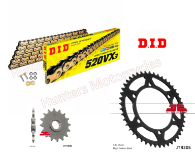 Yamaha XJ6 Diversion D.I.D Gold X-Ring Chain and JT Sprockets Kit (2009 to 2015)