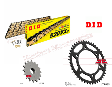 Yamaha XJ600 S Diversion D.I.D Gold X-Ring Chain and JT Sprockets Kit (1992 to 2003