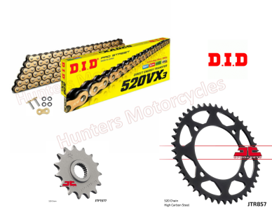 Yamaha XT600E D.I.D Gold X-Ring Chain and JT Sprockets Kit  (1999 to 2003 Models)