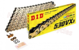 DID 530 VX Gold 106 Link X-Ring Heavy Duty Motorcycle Chain