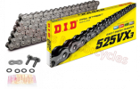 DID 525 VX3 128 Link X-Ring Heavy Duty Motorcycle Chain