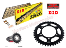 Yamaha MT09 D.I.D Gold X-Ring Chain and JT Black Quiet Sprocket Kit (2014 to 2020)